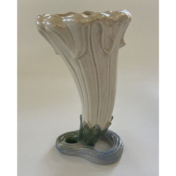Vintage Fitz Floyd Art Nouveau Flower Vase 7” Japan 1978 Hand Painted Iridescent - Picture 3 of 9